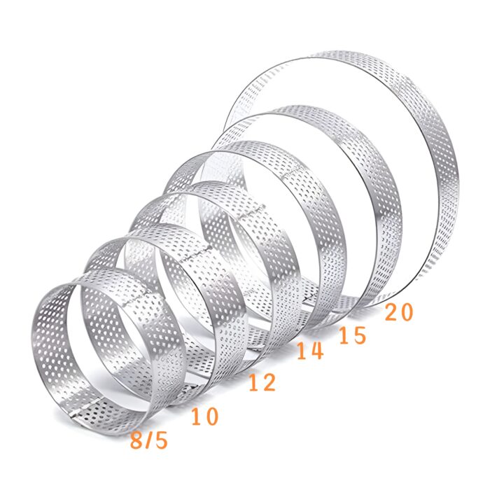 Circle tart ring, diameter 8.5,10,12,14,15,20, height 2 رینگ تارت دایره ارتفاع 2 - تصویر 1