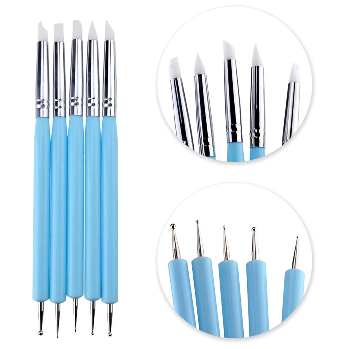 Dotting tool, sculpting (5 pieces) ابزار داتینگ - پیکرتراشی (5تایی) - تصویر 1