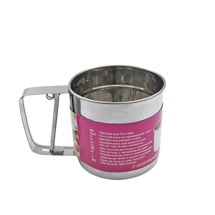 Stainless steel rotating sieve, diameter 10, height 9.5, الک چرخان استیل قطر 10 ارتفاع 9/5 چینی - تصویر 1