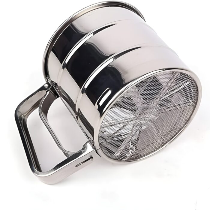 Stainless steel rotating sieve, diameter 12, height 13 الک چرخان استیل قطر 12 ارتفاع 13 چینی - تصویر 1